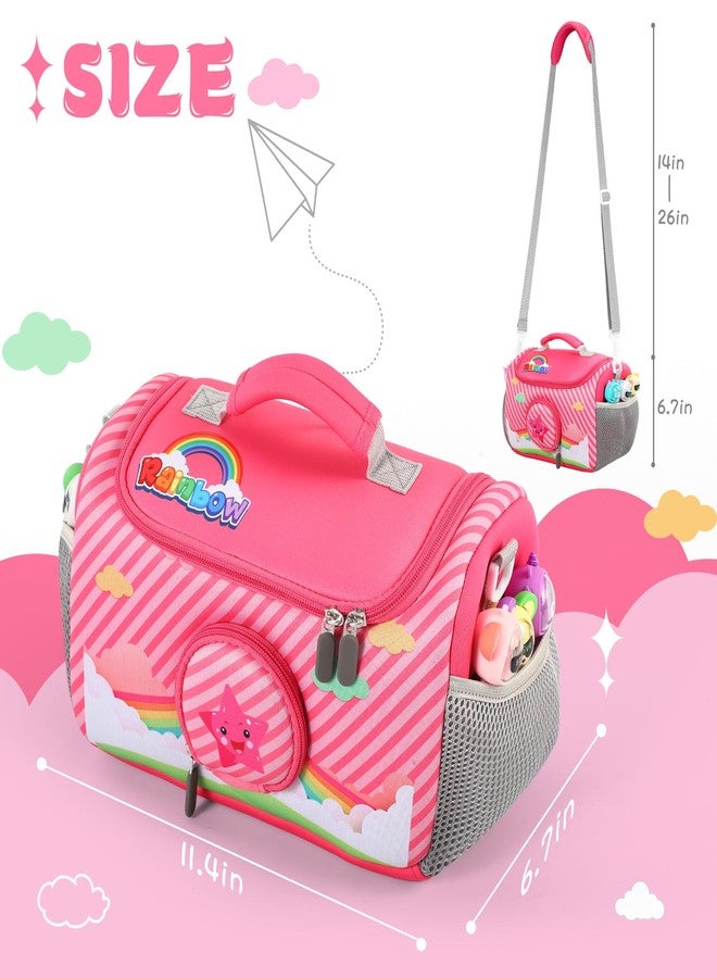 OUKNAK حقيبة حمل OUKNAK لمجموعة Toniebox Starter، حقيبة تخزين لحمل مشغل الصوت Toniebox 2، صندوق حمل لملحقات Toniebox، حقيبة سفر لحمل Toniebox (وردي) - Image 4
